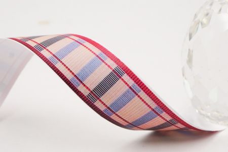 Rot und Marine Karoband mit schwarzen Akzenten Set_AI